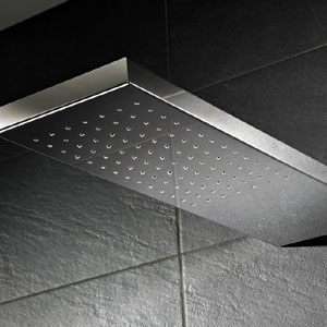 Kopfbrause: KB20 - Regentraverse Lavida freihängend, Edelstahl poliert