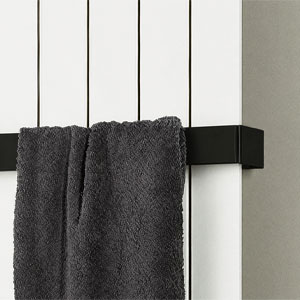 Handtuchhalter: 650 mm breit, schwarz-matt