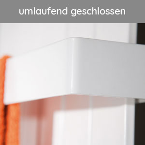 Handtuchhalter: mit Handtuchhalter, 650 mm breit, weiß