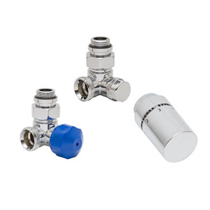 Montage-Set: Seitenanschluss Wand, Winkel Eck rechts, chrom