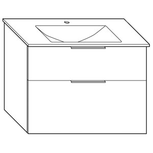 Ausführung Waschtisch mit Unterschrank: 82 cm, aus Glas