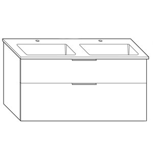 Ausführung Waschtisch mit Unterschrank: 122 cm, aus Mineralguss