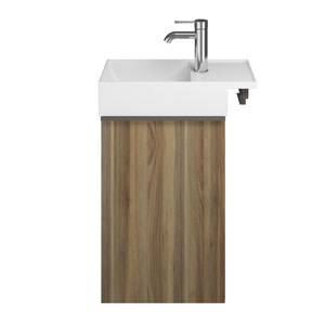 Ausführung Waschtisch mit Unterschrank: Beckenmulde links - Türanschlag rechts