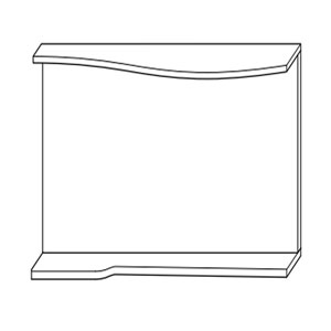 Ausführung Flächenspiegel: LED-Beleuchtung rechts