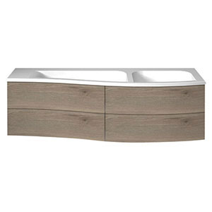 Ausführung Waschtisch: Beckenmulden Rechts - Ablage Links