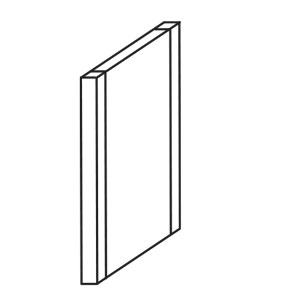 Seitenaufdopplung: für 480 mm hohe Unterschränke - 489 mm Tiefe