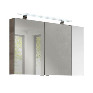 Ausführung Spiegelschrank: Hängeschrank Weiß / Steinesche rechts