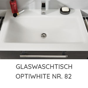 Waschtisch-Typ / -Farbe: Glasdoppelwaschtisch Optiwhite 1220 mm Breite