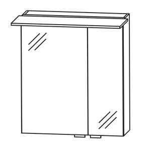 Türseite: große Spiegeltür links
