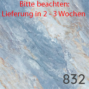 Farbe: Marmor Azzurro-Blau LZ - Seidenmatt