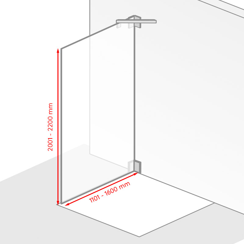 Breite / Höhe: 1101 - 1600 mm / 2001 - 2200 mm