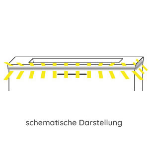 LED Beleuchtungsprofil: LED Beleuchtungsprofil 1200 mm Breite