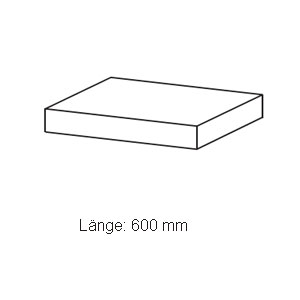 Längenmaß Waschtischplatte: 600 mm