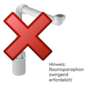 Siphon: ohne Raumsparsiphon