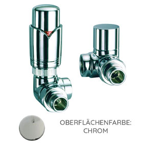 Montage-Set: Design-Armaturen Set Chrom Winkel-Eck rechts