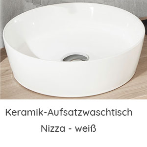 Waschtisch-Typ: Nizza - weiß rund