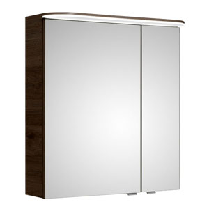 Ausführung Spiegelschrank: Große Tür links, kleine Tür rechts