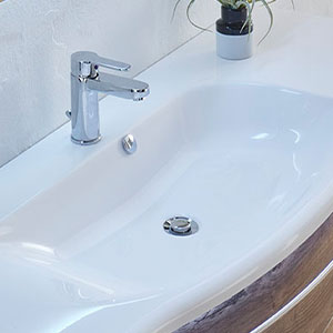 Waschtisch-Typ / -Farbe: Mineralmarmor-Waschtisch - Weiß Glanz