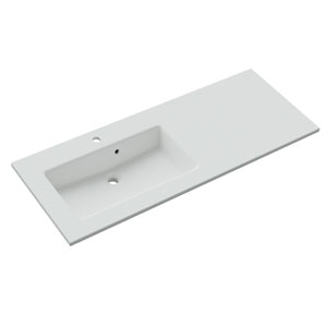 Waschtisch-Typ / -Farbe: Solid Surface Waschtisch - Breite: 133 cm Links