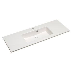 Waschtisch-Typ / -Farbe: Mineralmarmor-Waschtisch - Breite: 133 cm Mitte