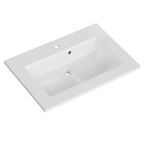 Waschtisch-Typ / -Farbe: Mineralmarmor-Waschtisch - Breite: 78 cm