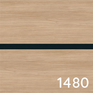 Frontfarbe: Tropea Eiche quer Nachbildung - schwarze Einlage