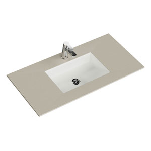 Waschtisch-Typ: Krion-Waschtisch - 106 cm, Sand Natur, Clou-Überlauf