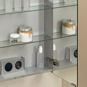 Innenspiegel: doppelt verspiegelt - Tiefe Spiegelschrank 16 cm