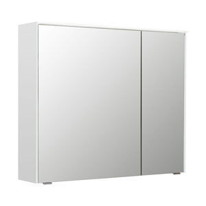 Ausführung Spiegelschrank: Große Tür links, kleine Tür rechts