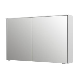 Ausführung Spiegelschrank: Große Tür rechts, kleine Tür links