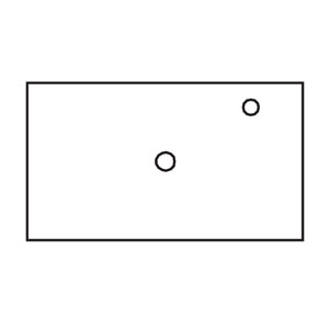 Ausschnitt Waschtischplatte: mit Ausschnitt für Aufsatzbecken und Armaturbohrung rechts