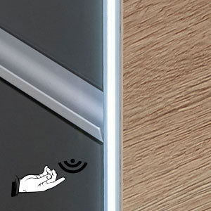 LED Beleuchtungsprofil: seitl. LED-Profil mit Sensorschalter zur LEDplus Steuerung