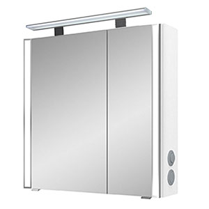 Ausführung Spiegelschrank: Große Tür links, kleine Tür rechts