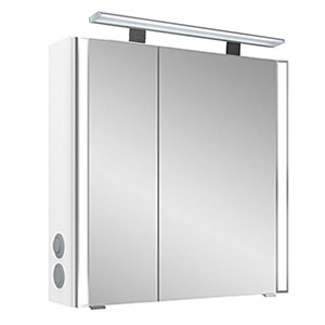 Ausführung Spiegelschrank: Große Tür rechts, kleine Tür links