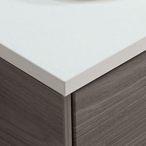 Stärke Waschtischplatte: 28 mm - Platte gerade - ohne LED-Beleuchtung