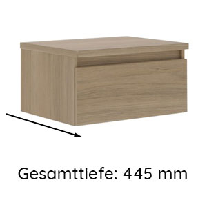Tiefe Waschtisch-Unterbau: 445 mm