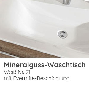 Waschtisch-Typ / -Farbe: evermite Waschtisch ohne Beleuchtung 1212 mm Breite