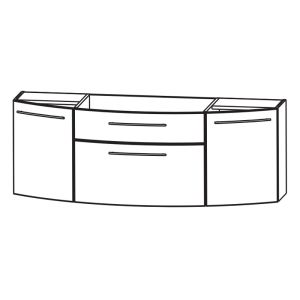 Waschtischunterschrank: für evermite-Waschtisch 1200 mm Breite