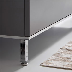 Fuß-Set: Dekorboden und Zierfüße chrom