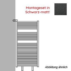 Montageart: als Raumteiler - inklusive Montageset in Schwarz-matt