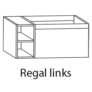 Regal Waschtischunterschrank: Regal Links
