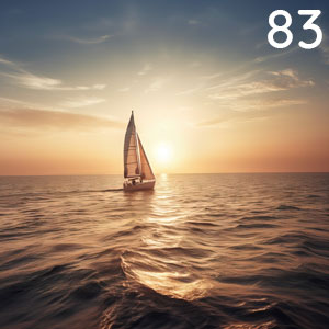 Motiv: Segelboot im Sonnenuntergang