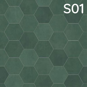 Motiv: Fliese Hexagon-Grün