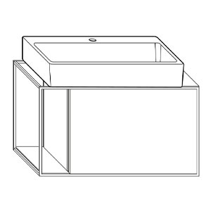 Ausführung Waschtisch mit Unterschrank: Handtuchhalter links