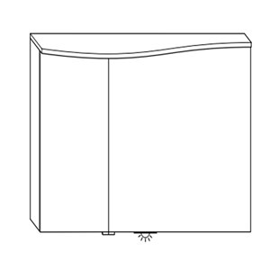 Ausführung Spiegelschrank: LED-Beleuchtung links