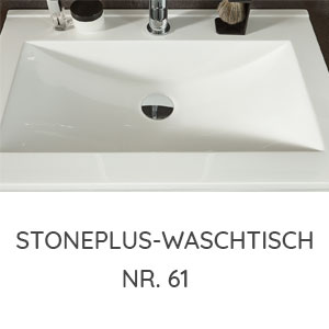 Waschtisch-Typ / -Farbe: STONEPLUS Doppelwaschtisch Weiß 1220 mm Breite