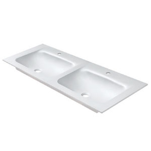 Waschtisch-Typ: VIVO 122, Duratek, Clou Ab- und Überlauf in Chrom