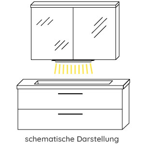 Waschplatz-Beleuchtung: LED, 12V, 2,8 Watt, Breite: 65 cm