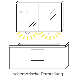 Waschplatz-Beleuchtung: LED - 2 Watt, 2 Spots