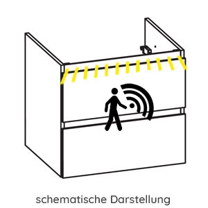 LED-Griffmuldenbeleuchtung: für obere Grifffuge, inkl. Bewegungssensor